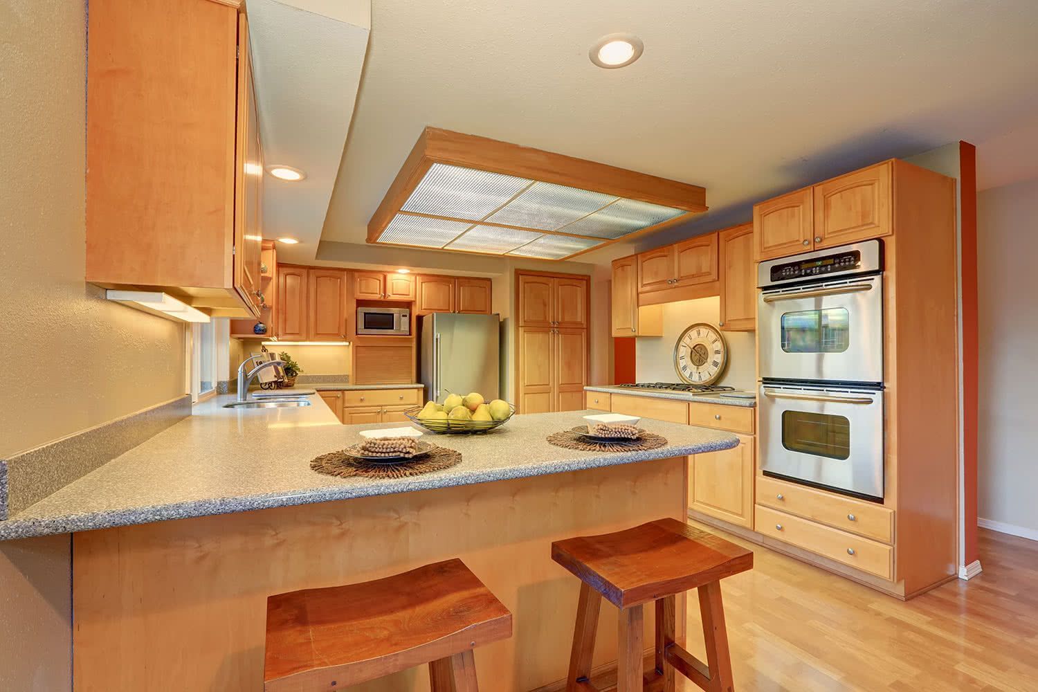 Kitchen with Skylights