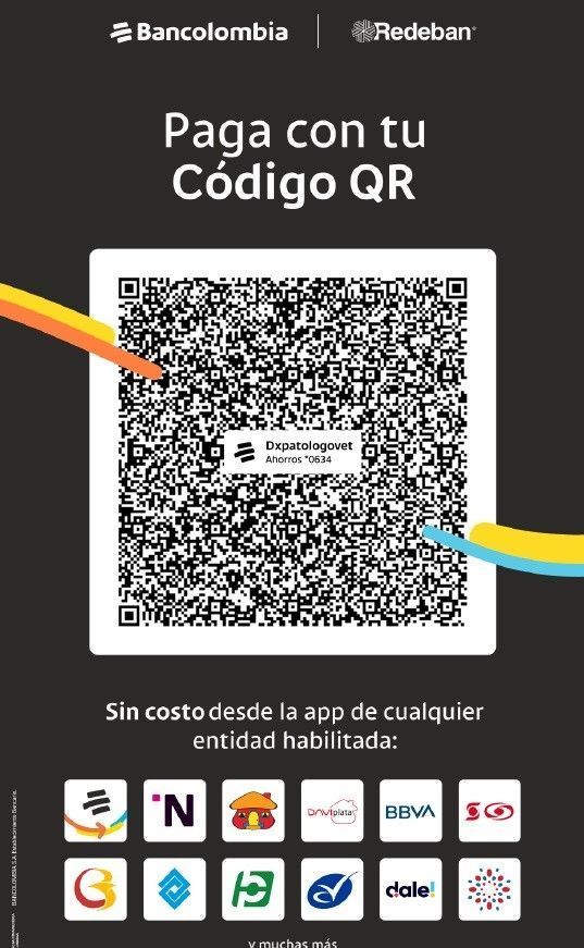 Código QR para pagos, promovido por Bancolombia y Redeban. Incluye los logotipos de varias entidades financieras.
