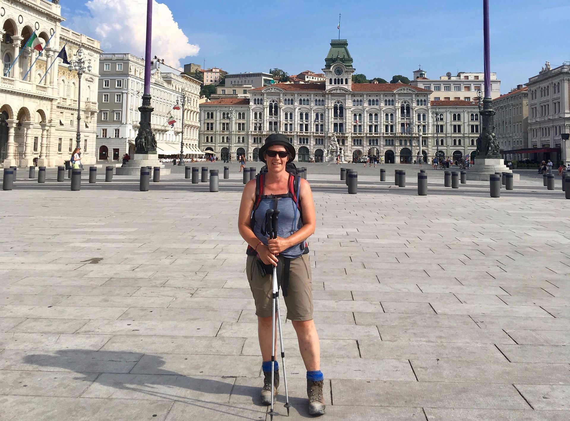 Nikola Hollmann bei ihrer Ankunft in Triest