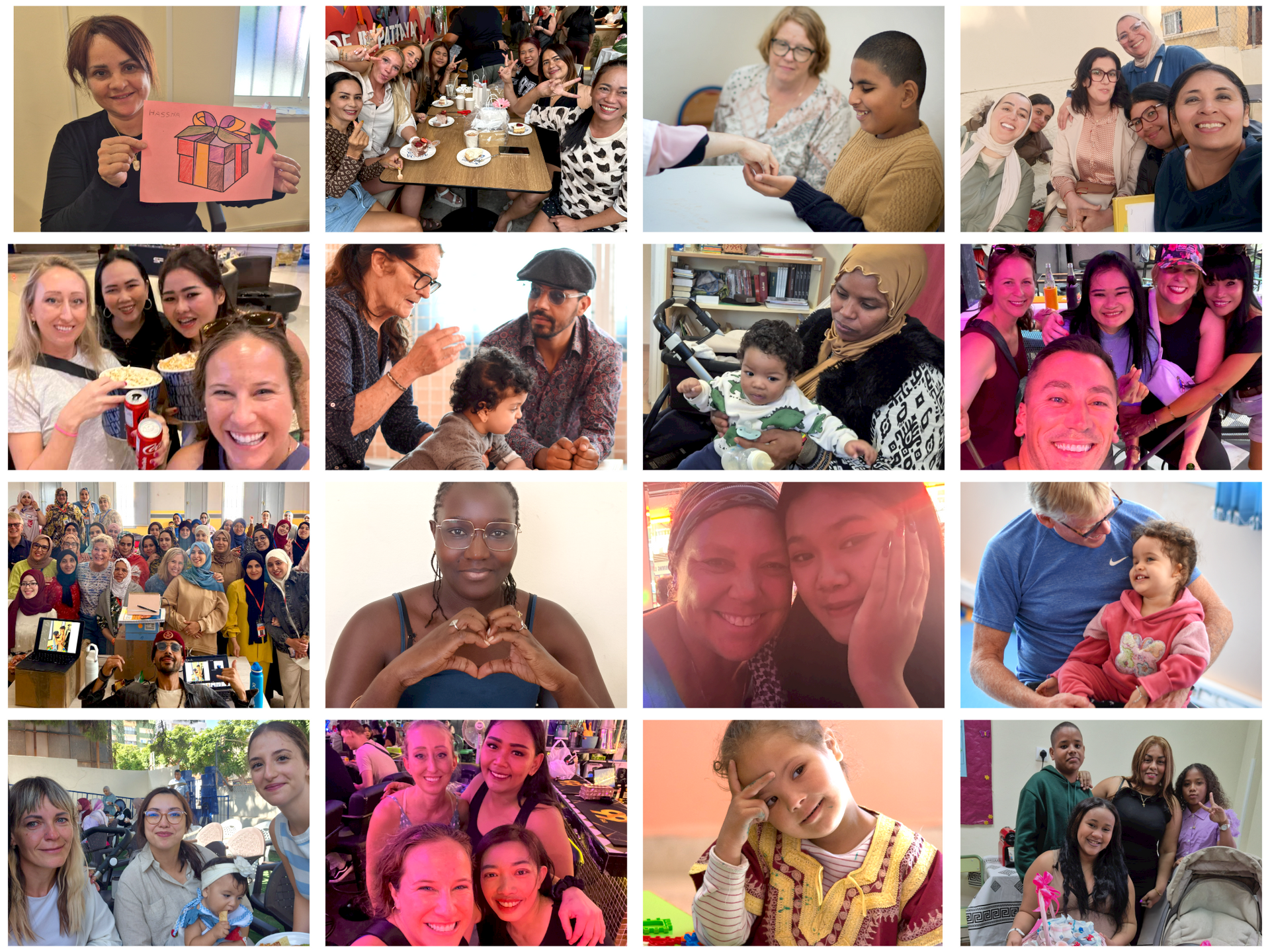 Grid of a variety of students being helped by Not Abandoned's Freedom and Ability Centers
