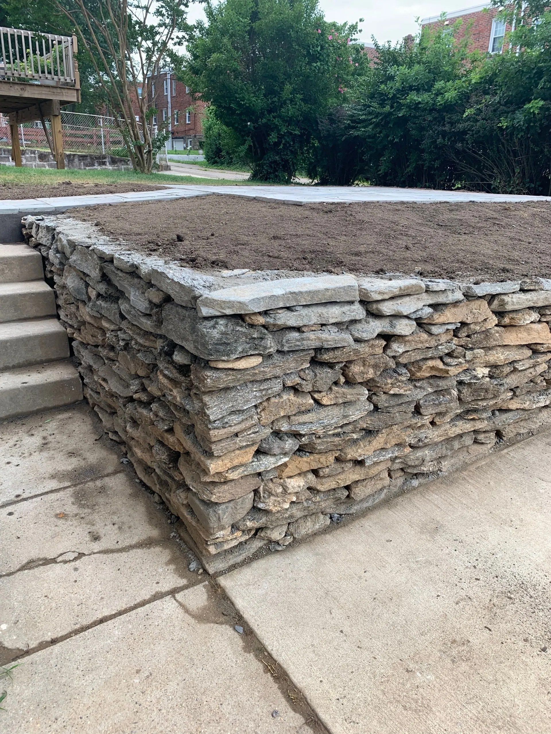 Stone Retaining Wall Repair