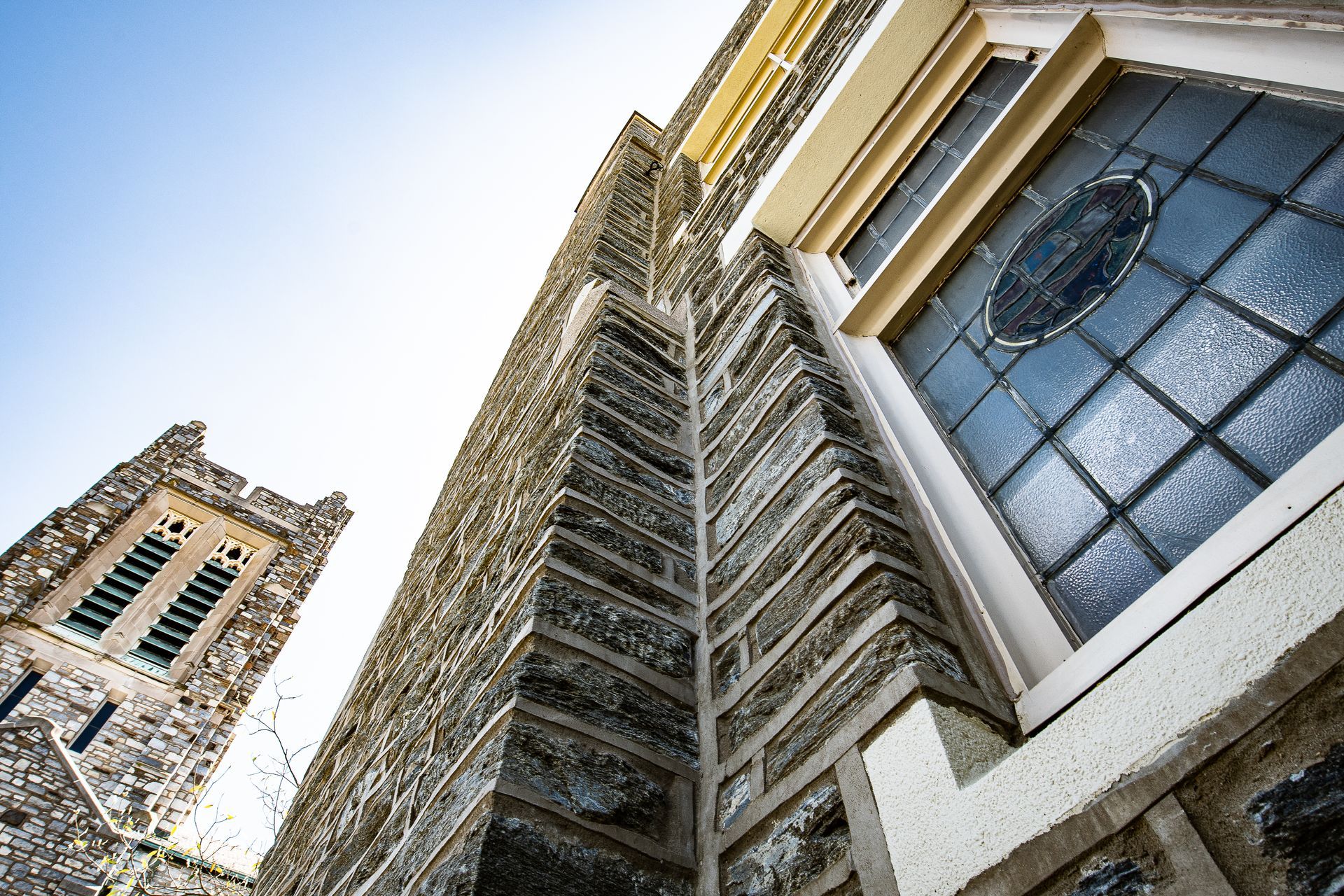 Intricate Brick Chimney with Concrete Coping Repair - Montgomery County, PA - Disciple Masonry