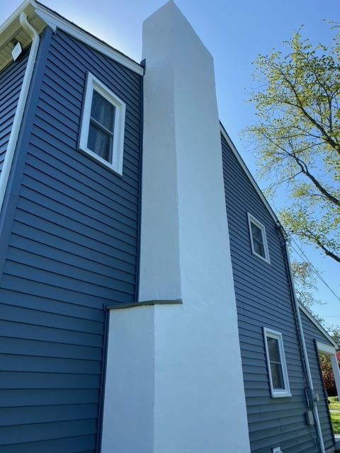 White Stucco Chimney