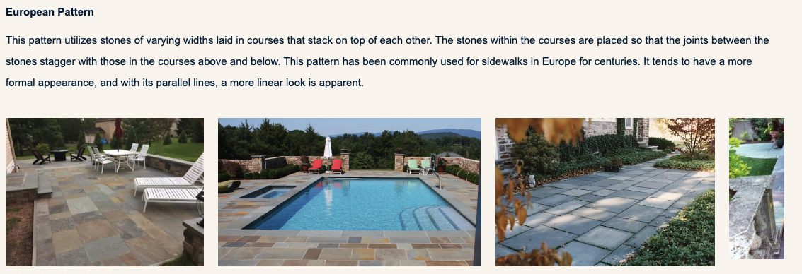 European Pattern Stone Installation