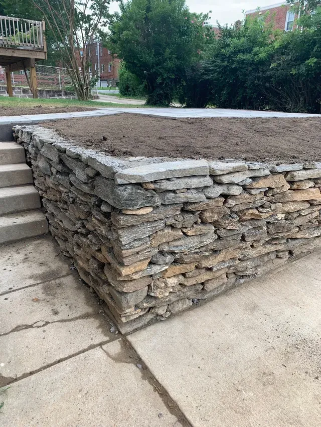 Stone Retaining Wall Restoration