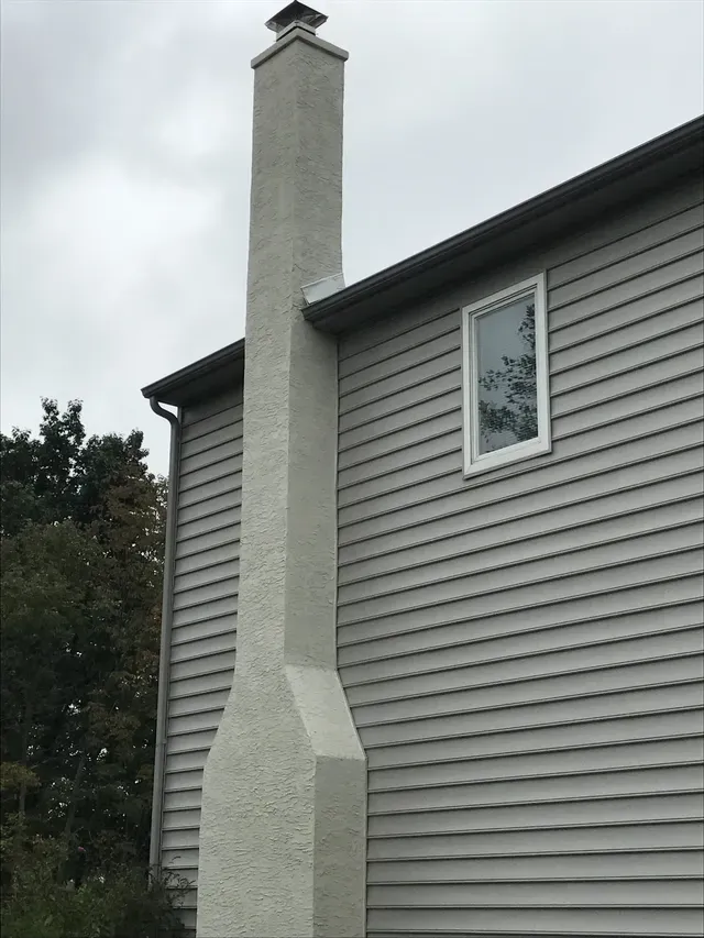Residential Stucco Chimney