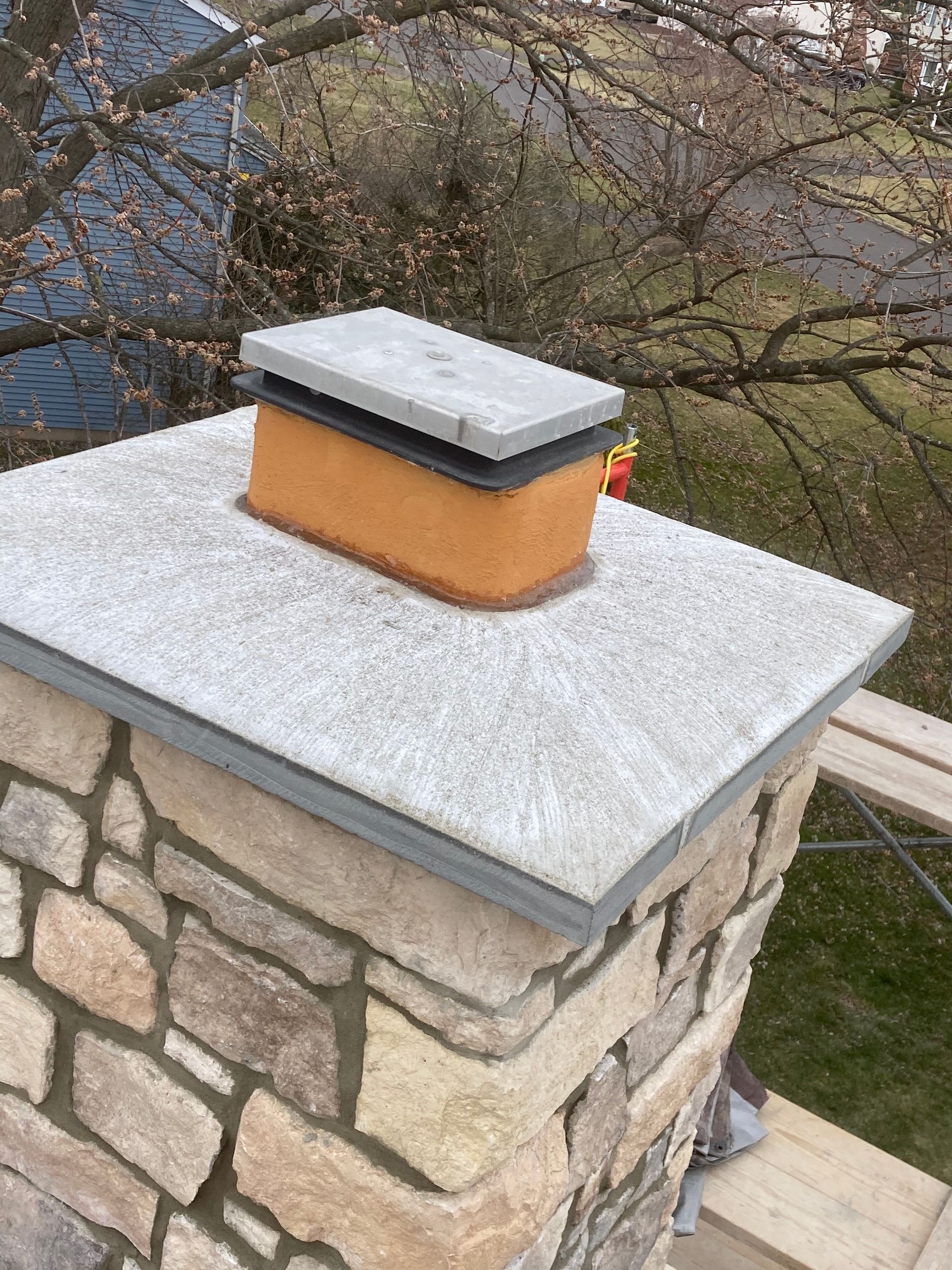 Concrete Chimney Coping  Repair - Horsham, PA - Disciple Masonry
