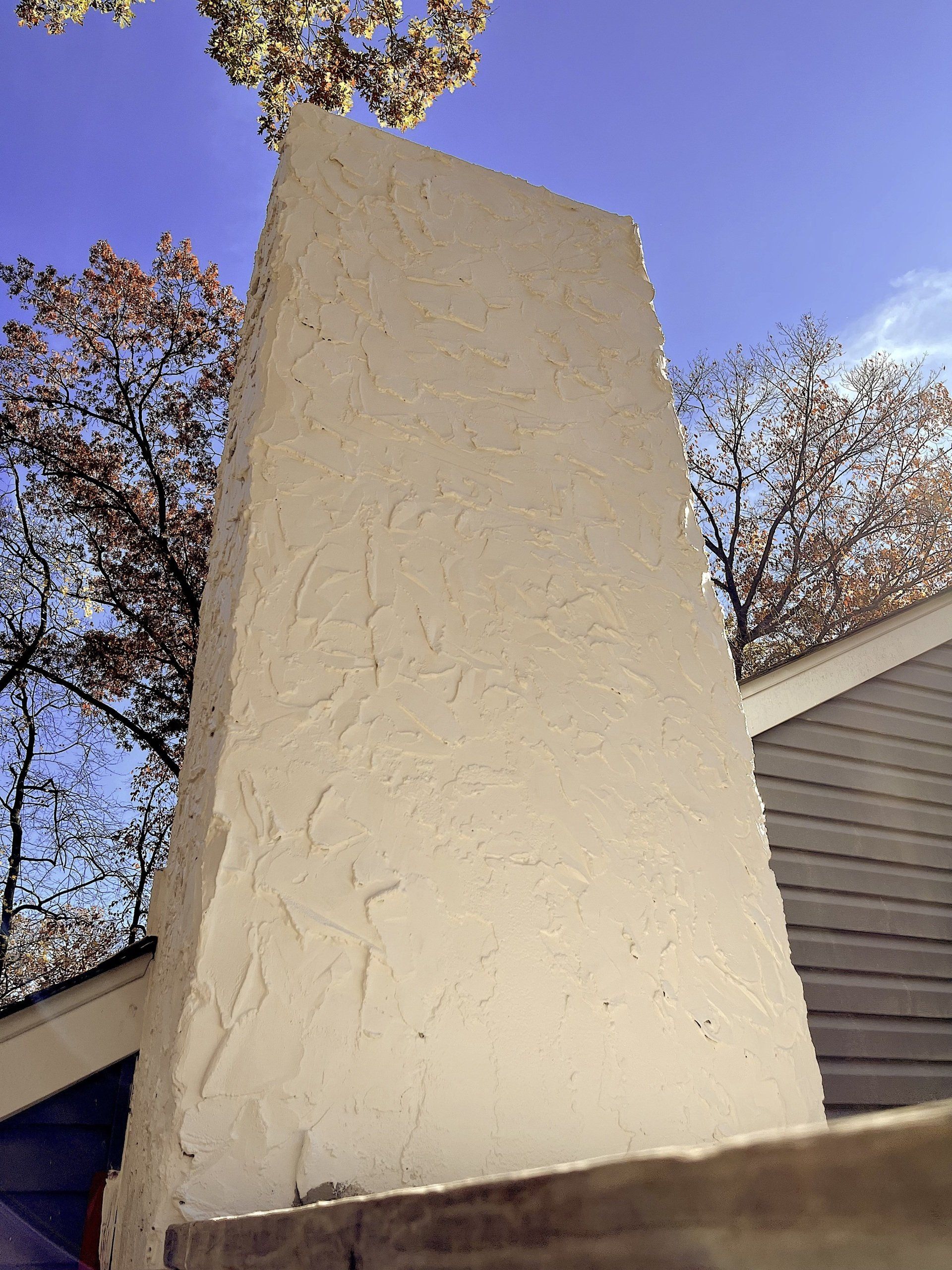 Large Beige Stucco Chimney