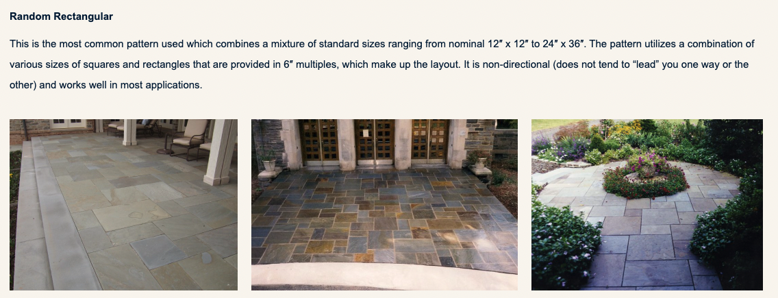 Random Rectangular Stone Installation