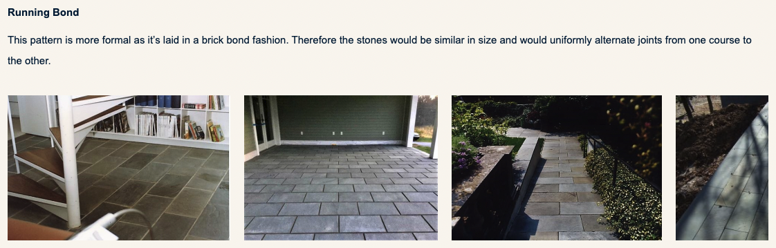 Running Bond Stone Installation
