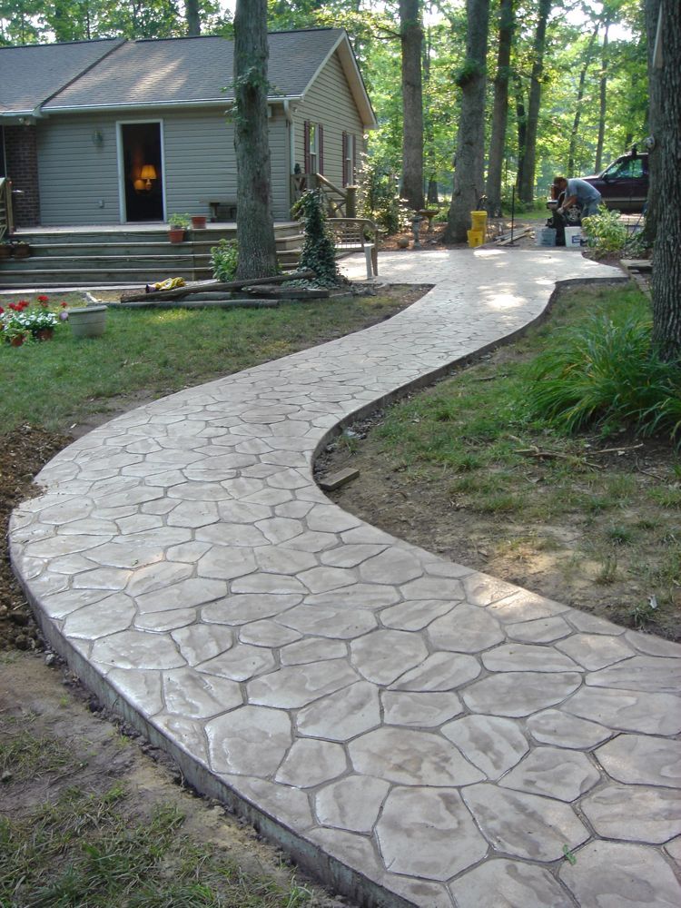 Stamped Concrete Walkway