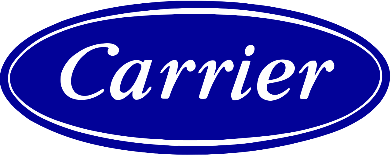 A blue and white carrier logo on a white background.
