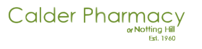 A logo for calder pharmacy in notting hill