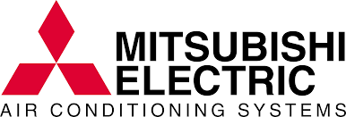 The logo for mitsubishi electric air conditioning systems