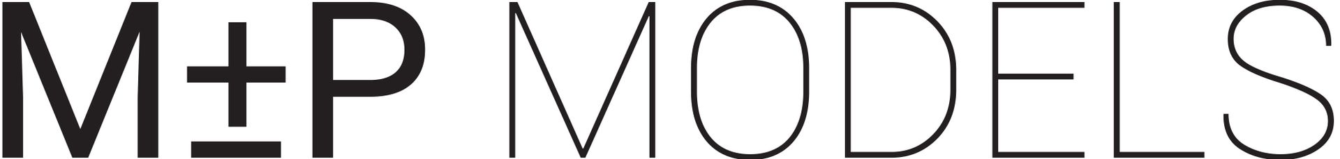 The word models is written in black and white on a white background.