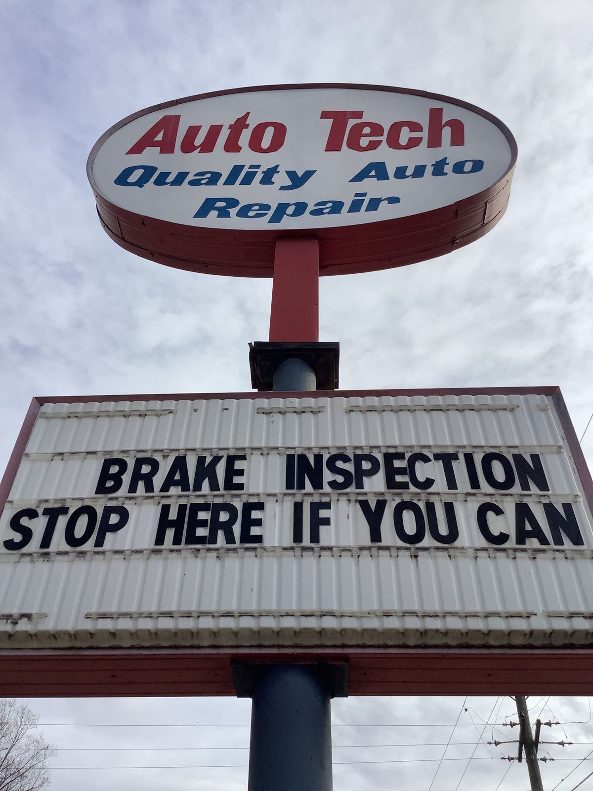 brake inspection sign auto tech Collinsville, VA 24078