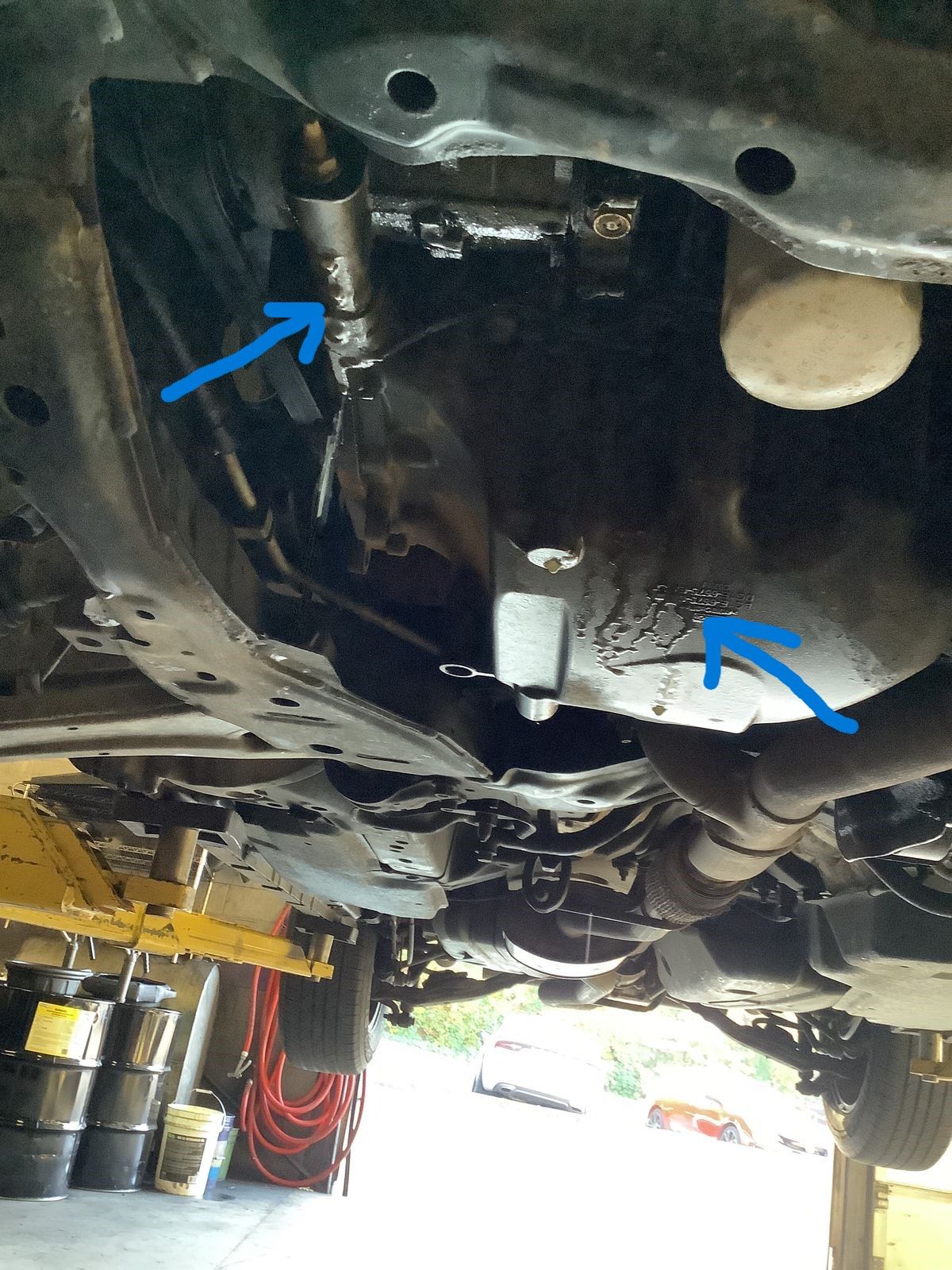 water pump leak bottom of the engine 