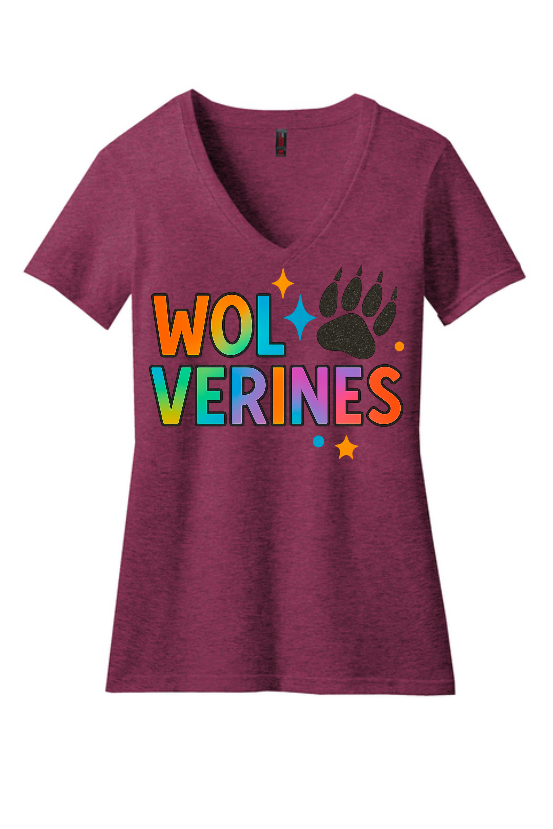Rainbow Colored Wolverines Logo