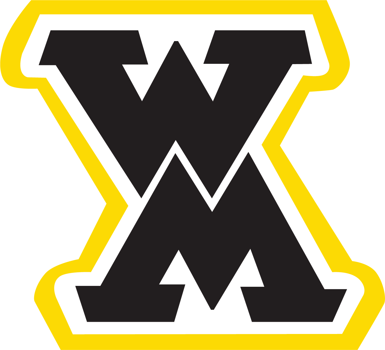 A black, serif-style 