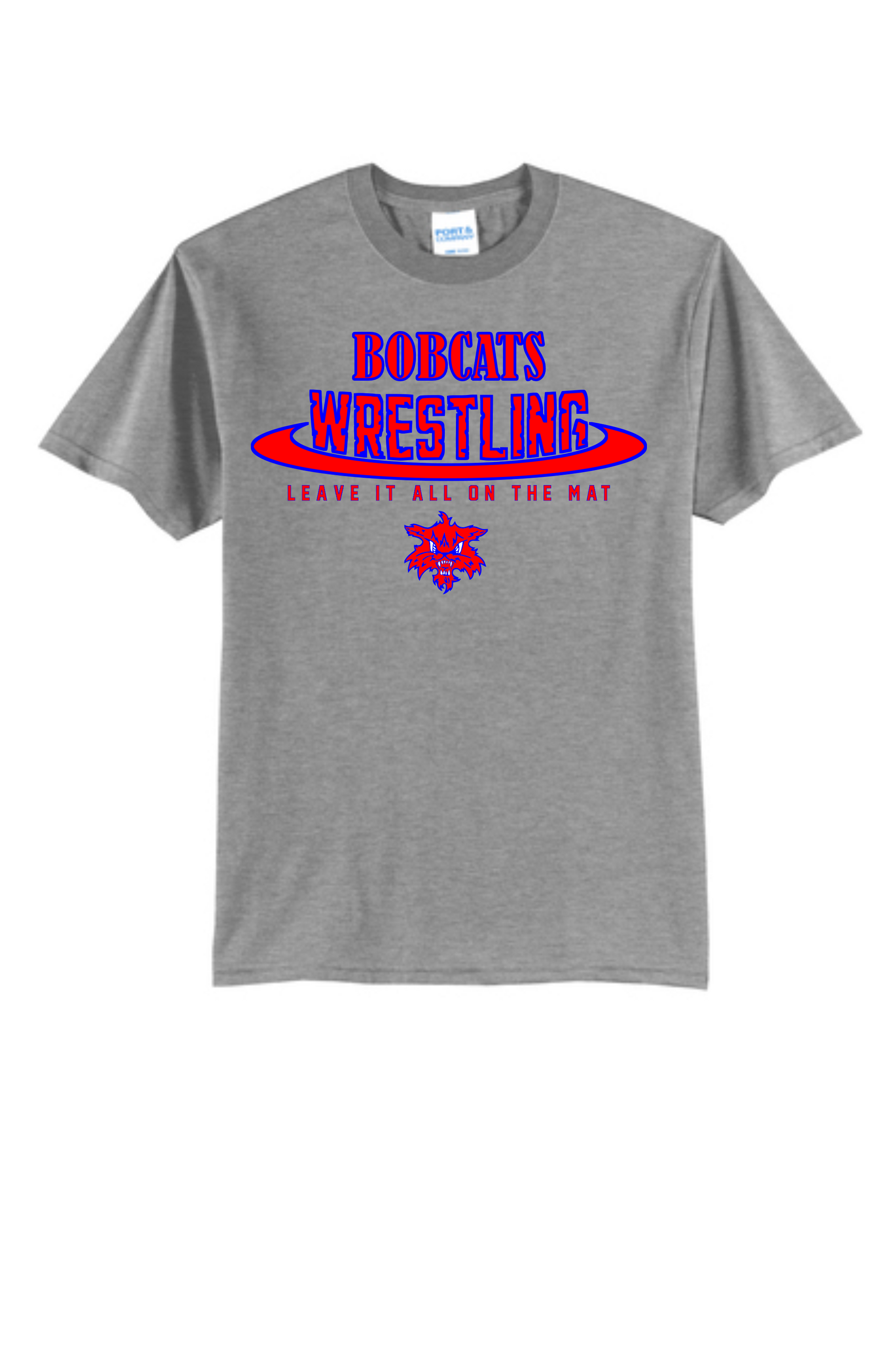 A grey t-shirt with 