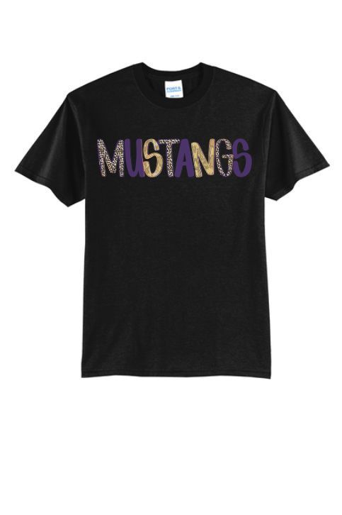 A black T-shirt with the word 