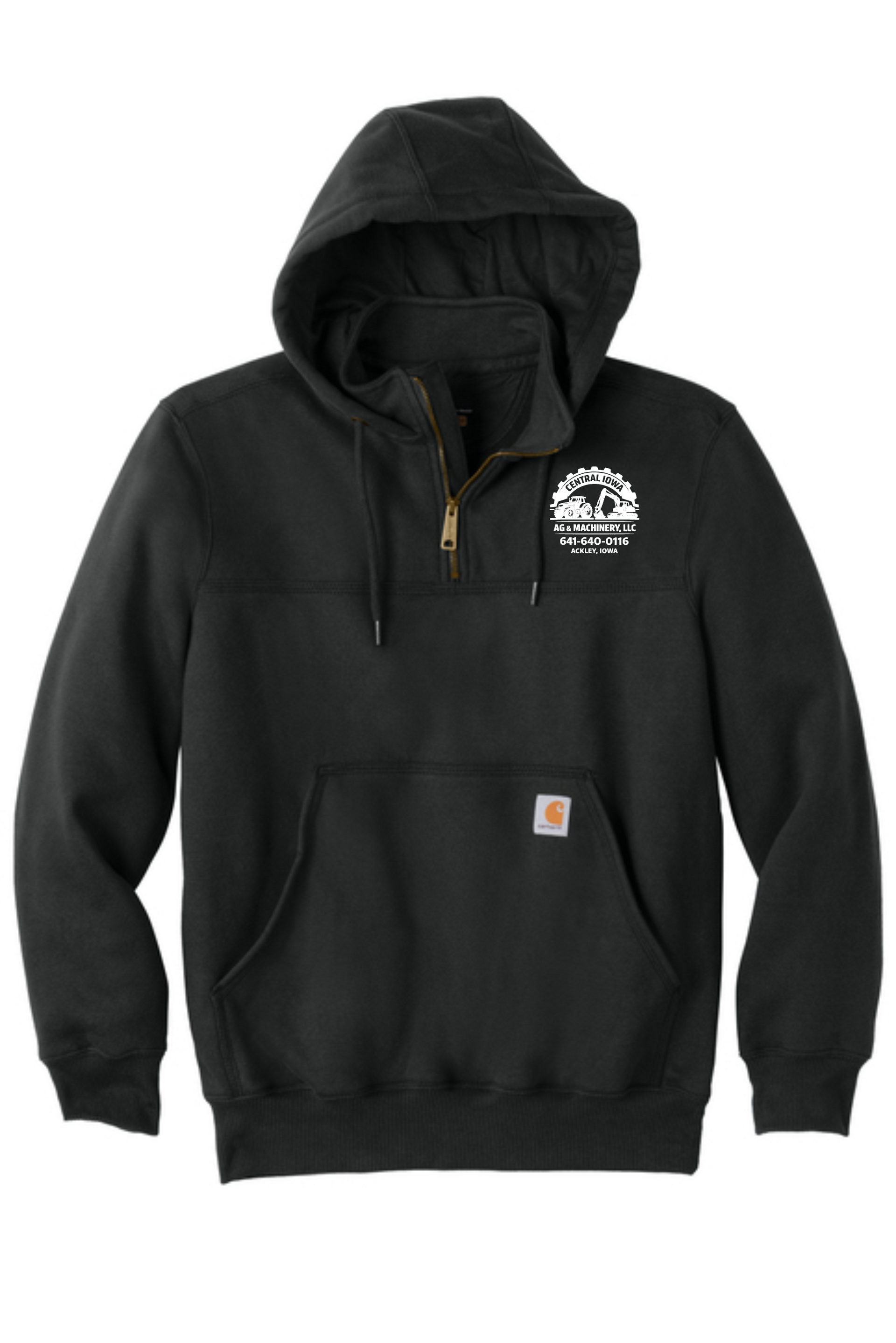 Carhartt® Rain Defender® Paxton Heavyweight Hooded Zip Mock Sweatshirt New Navy