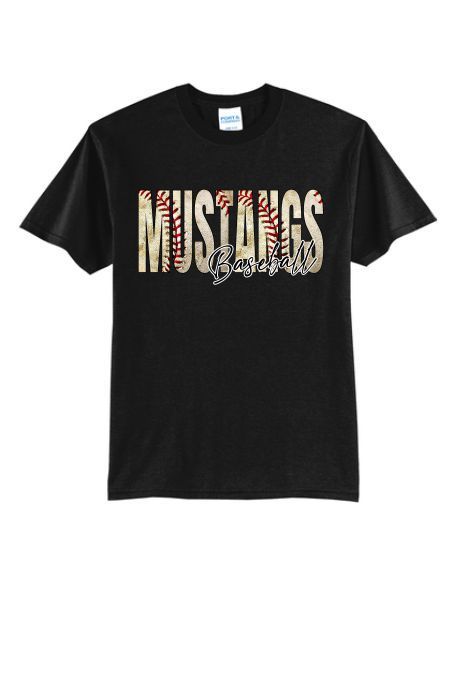 A black short-sleeved t-shirt featuring the word 