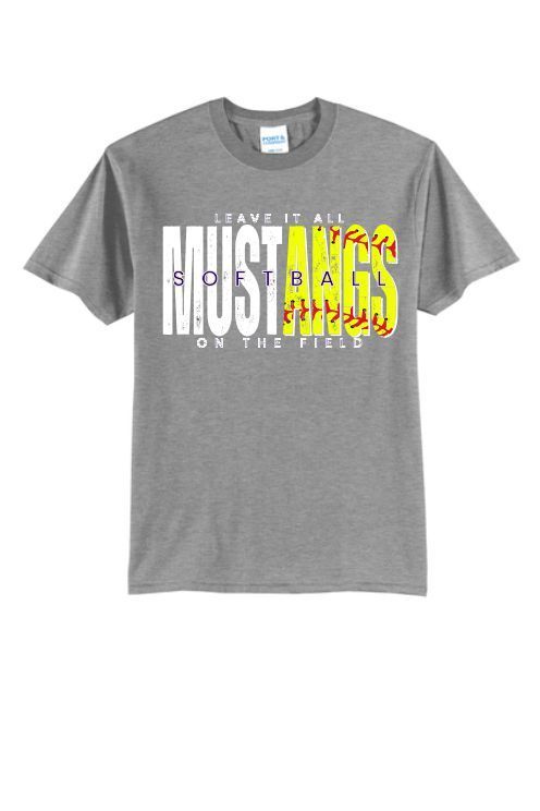 A heather gray t-shirt with the text 
