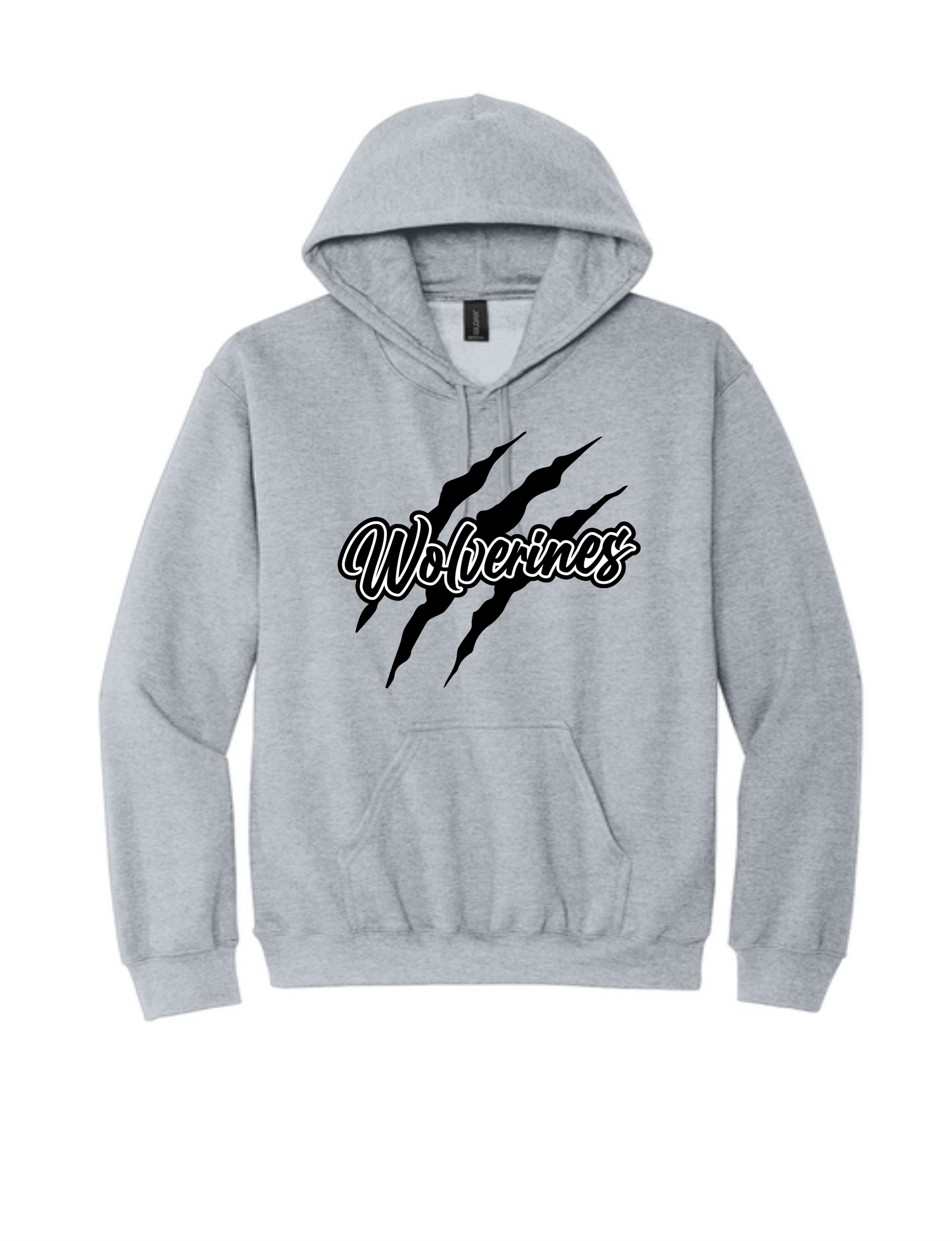 A grey crew-neck t-shirt featuring the word 