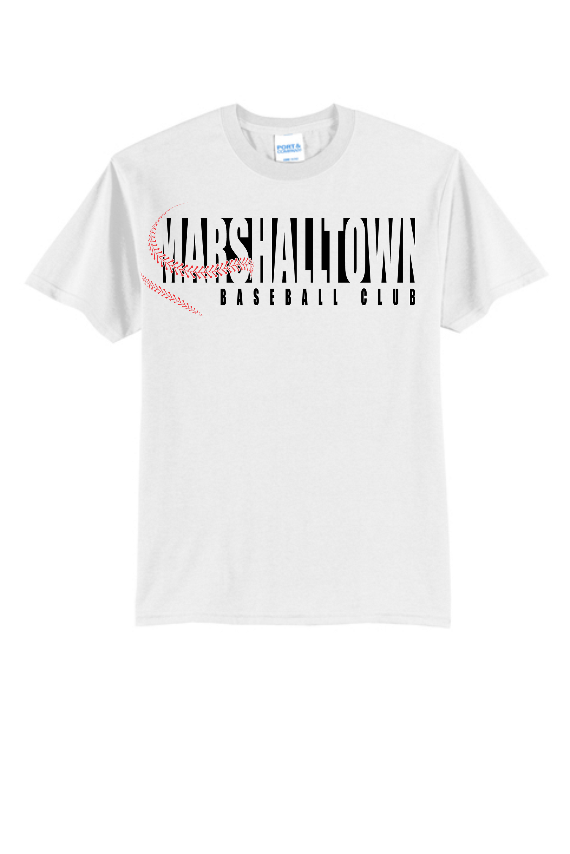 A white t-shirt featuring 