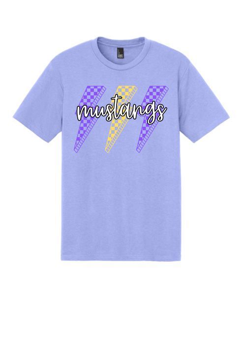 A light purple t-shirt featuring the word 