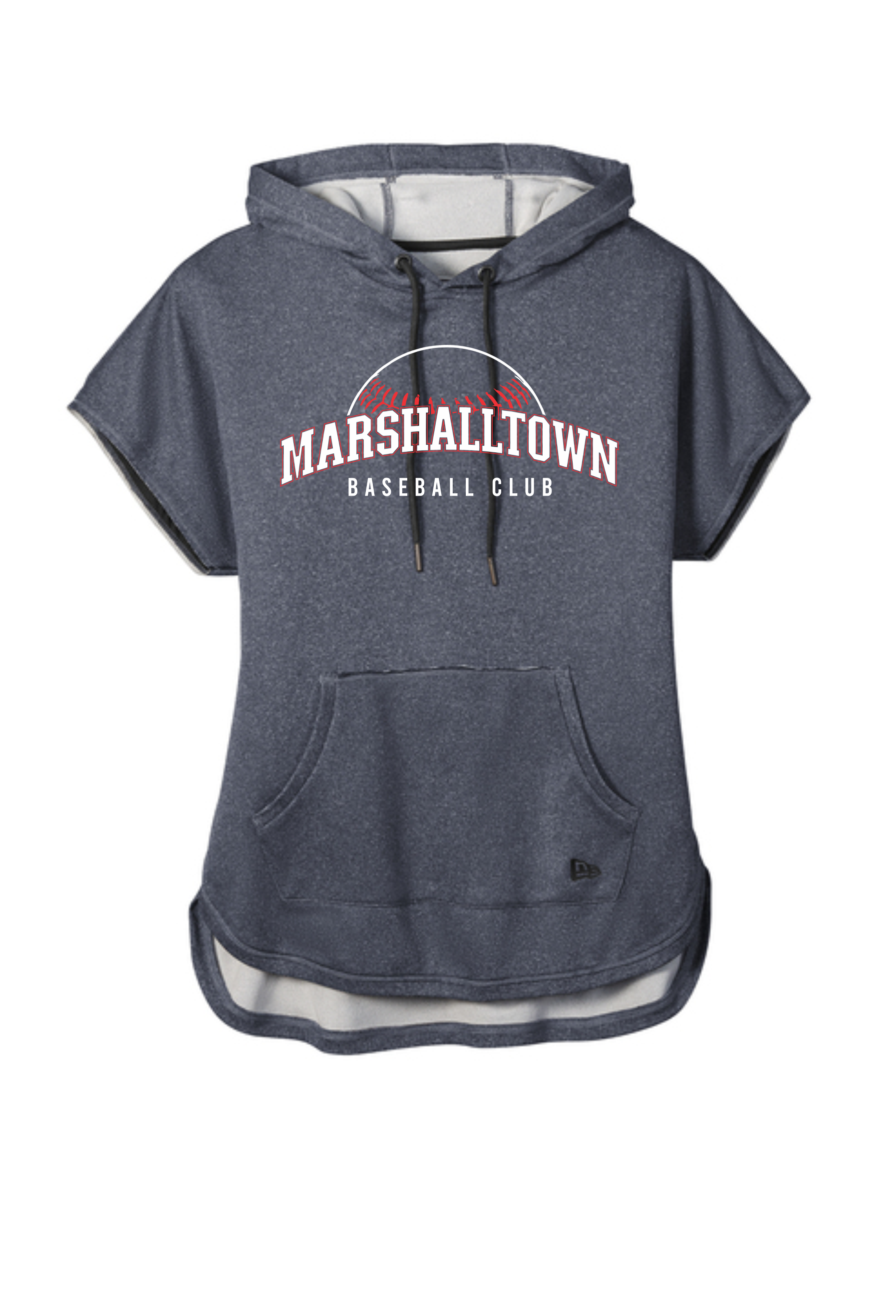 Black short-sleeved hoodie with 