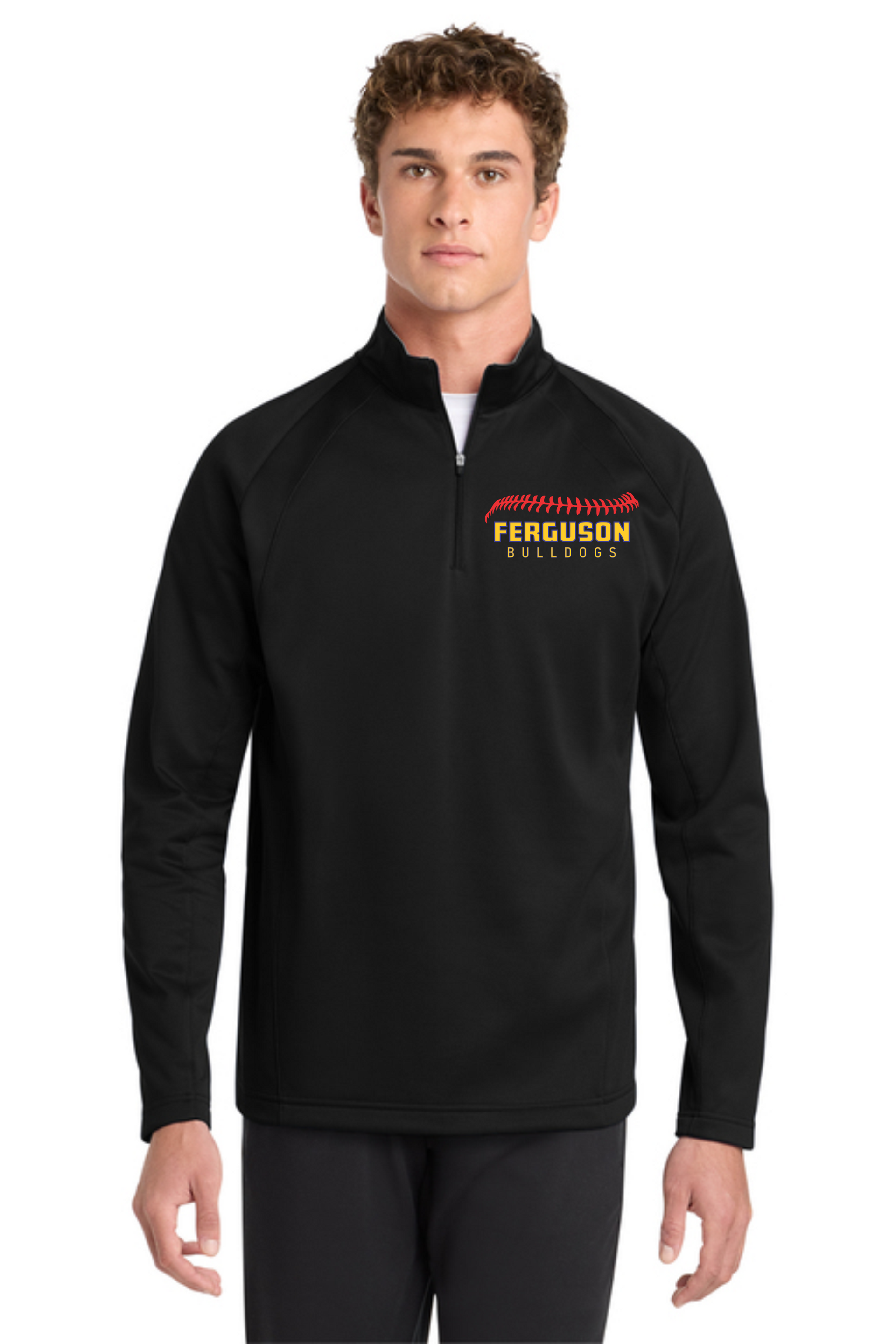 1/4 Zip Up Black