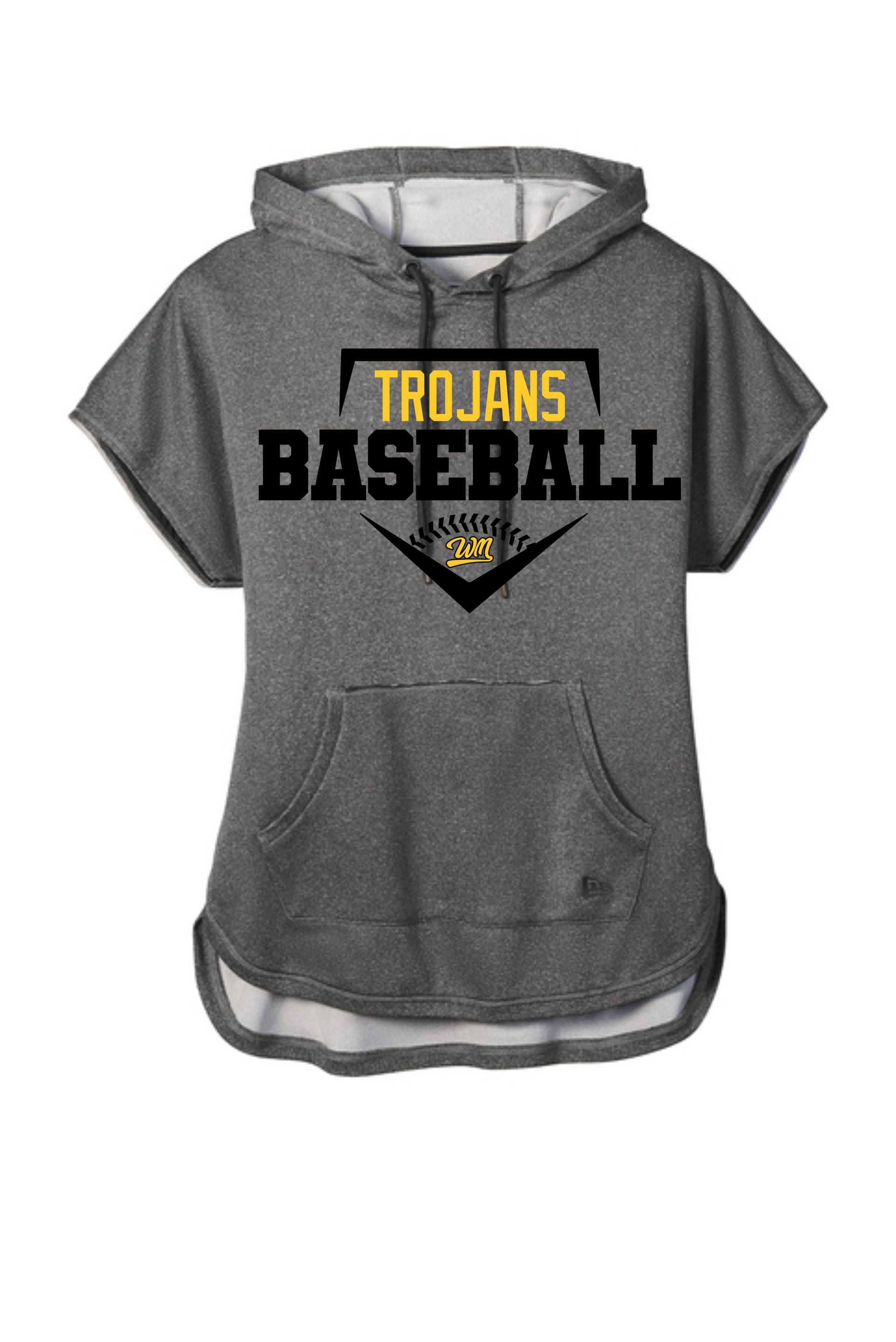 West Marshall Baseball Base Logo Women's Hooded T-Shirt