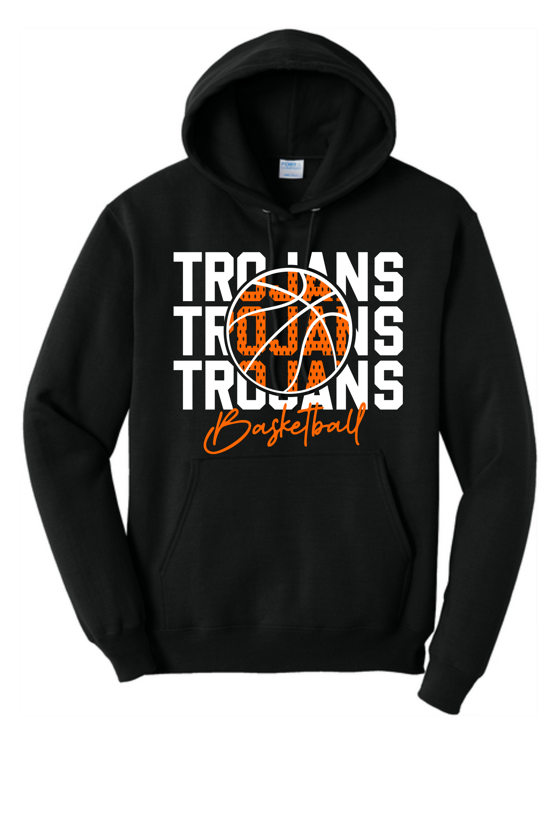 STACKED TROJANS BBALL LOGO