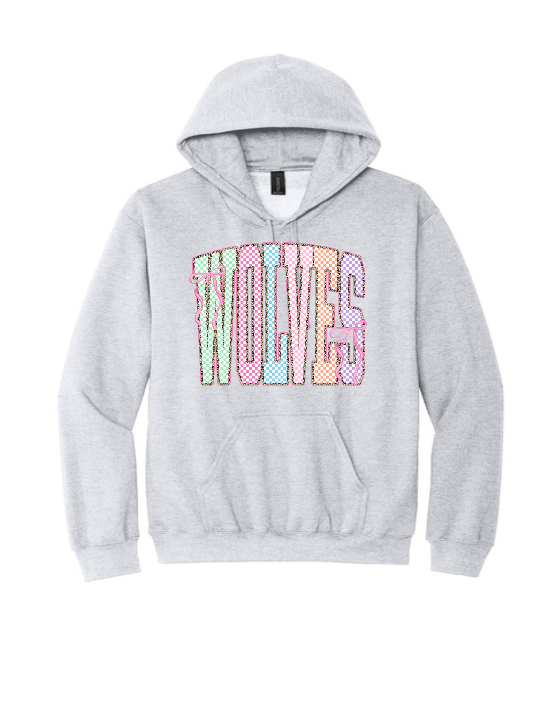 Pastel Check Wolves Logo
