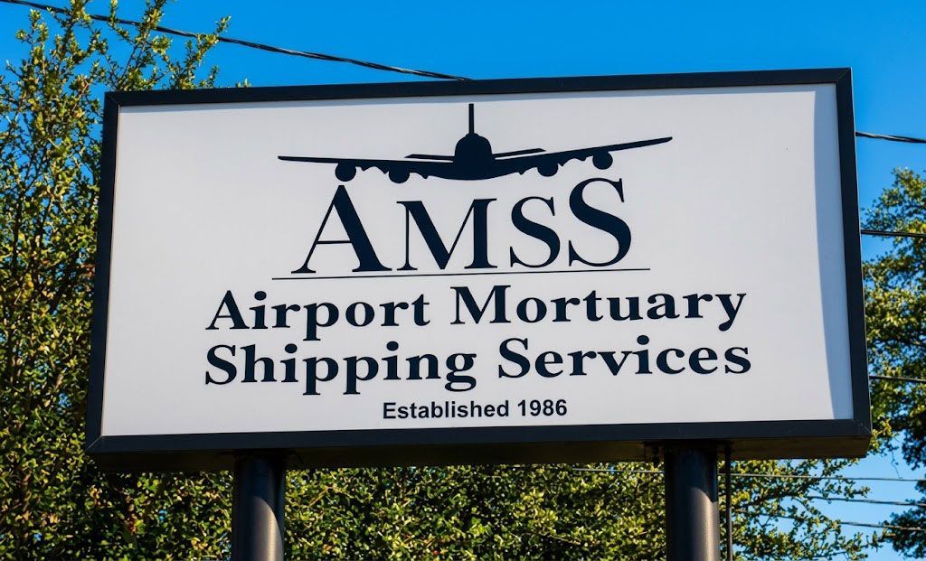 Airport Mortuary Shipping Services signage
