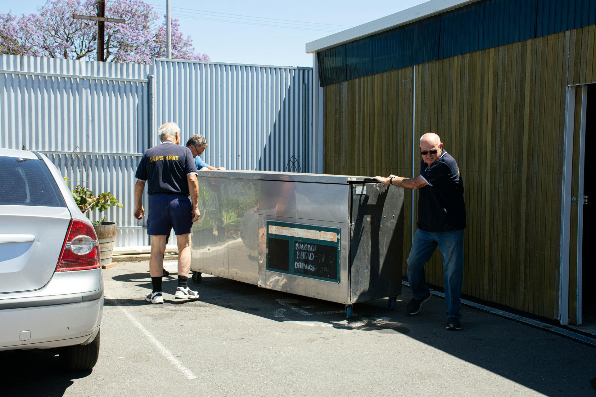 Veteran-owned moving crew using systematic approach to safely transport large appliances