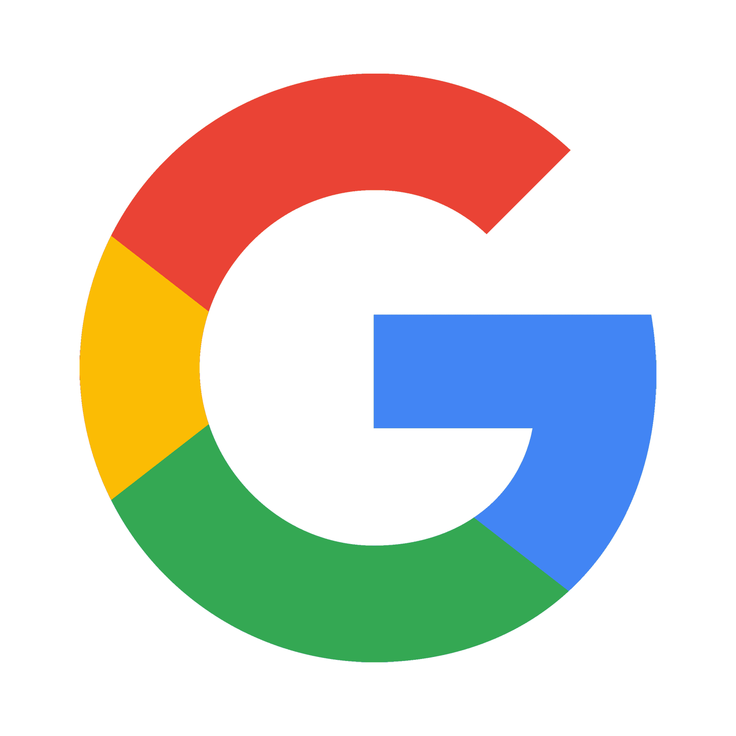 Icon of Google's G logo. A capital G with a rainbow color scheme