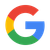 Icon of Google's G logo. Capital G with rainbow colors