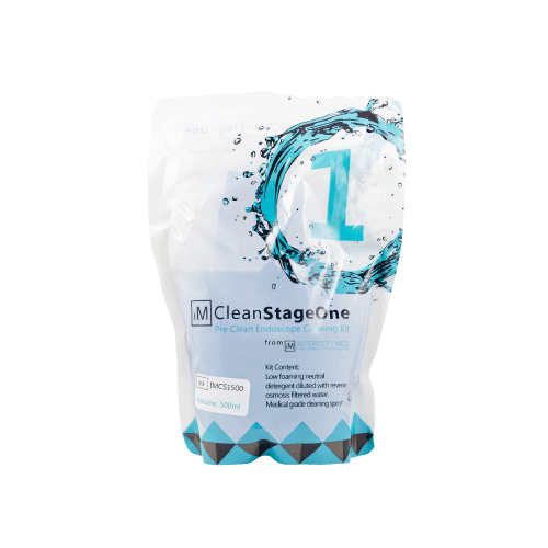 iM Med's Clean Stage One point-of-care pre-cleaning kit for veterinary endoscopes