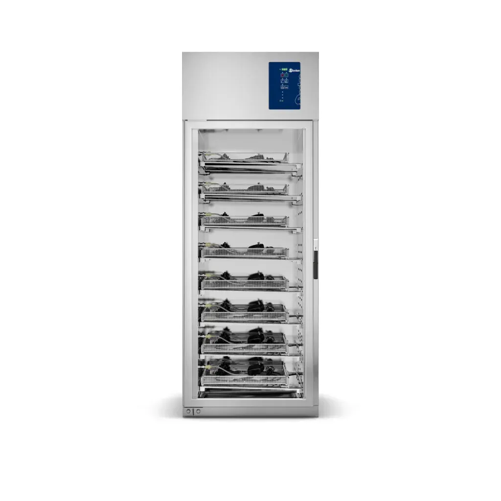 Drying and storage cabinet for flexible endoscopes - horizontal storage