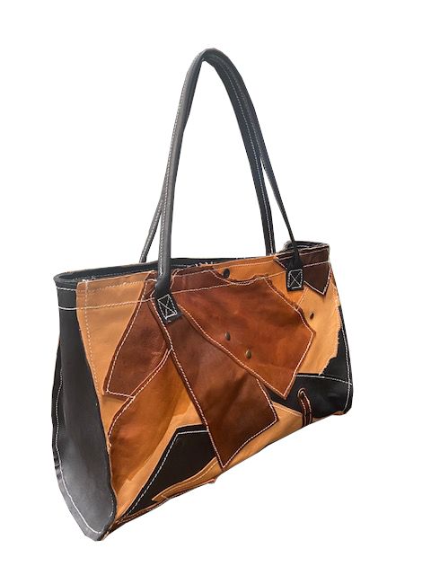 upcycle leather bag leren handtas