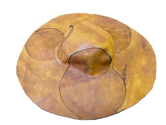 zonnehoed zonnehoed - leren hoed - leather hat