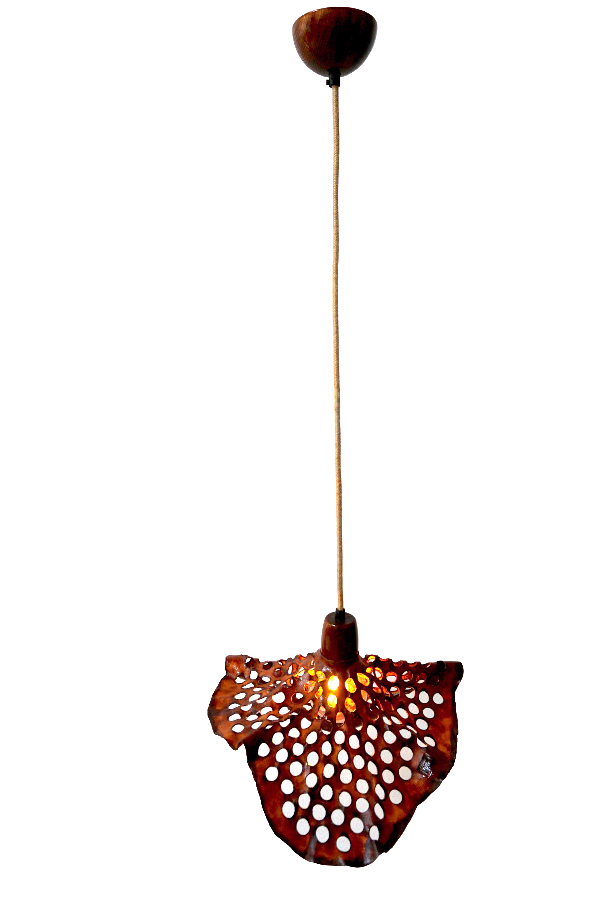 leren lamp - schapen leren lamp - hanglamp