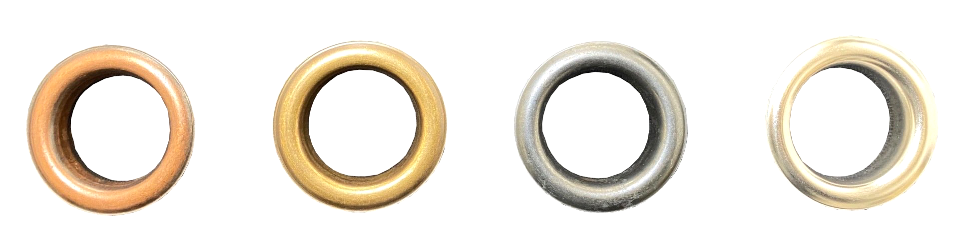 gordijnringen ingeslagen ringen - koper - brons - rvs - gunmetal - gordijnen op maat