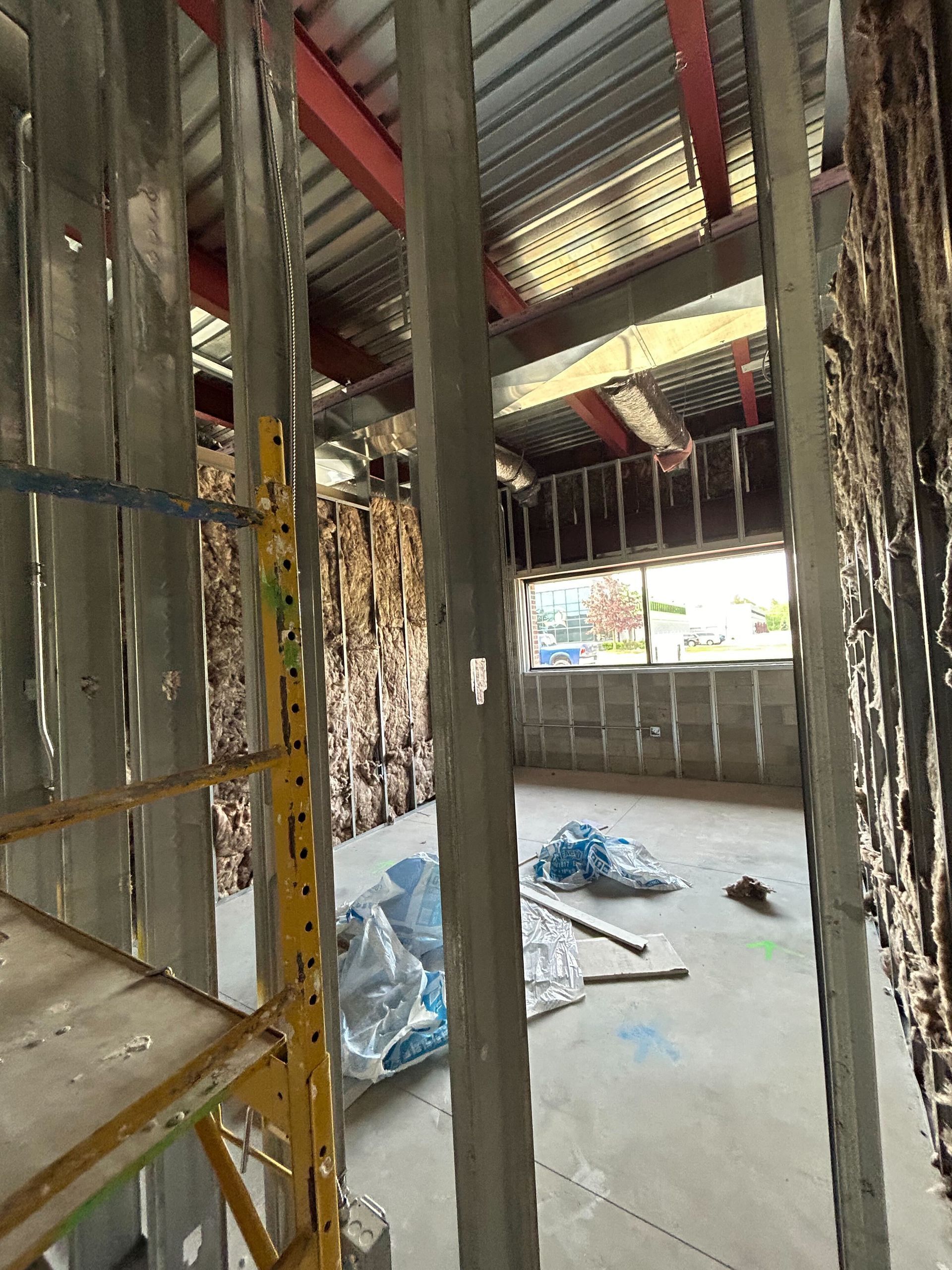 Interior Framing And Electrical Work Inside Auto Repair Facility | Auto DR