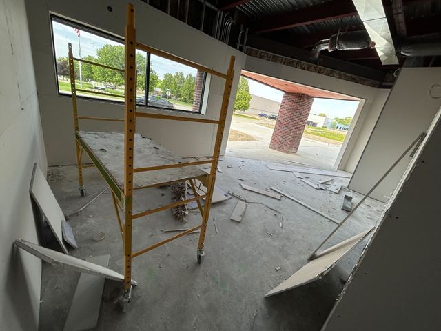 Auto Repair Shop Interior With Scaffolding And Window Installation | Auto DR