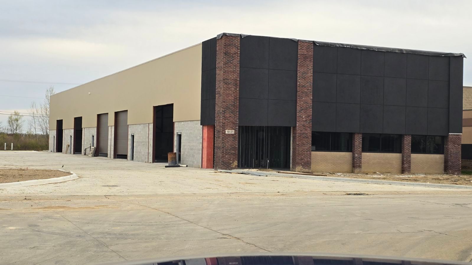 Completed Auto Repair Building Exterior With Wide Driveway | Auto DR