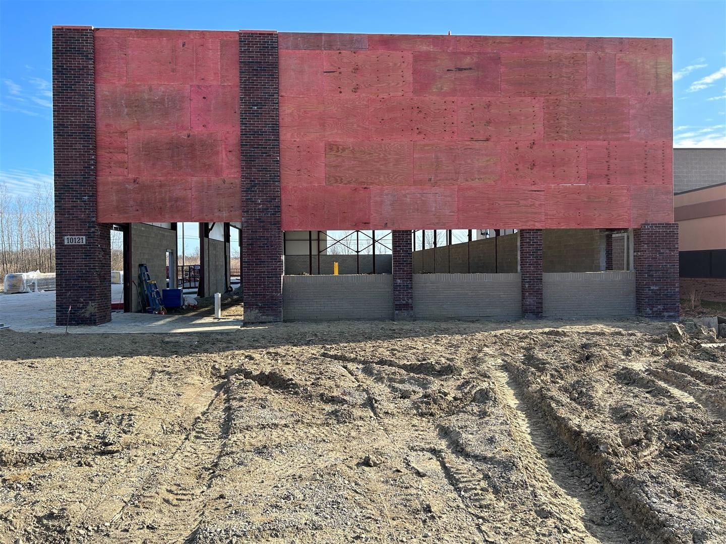 Auto Repair Shop Exterior Showing Construction Progress | Auto DR
